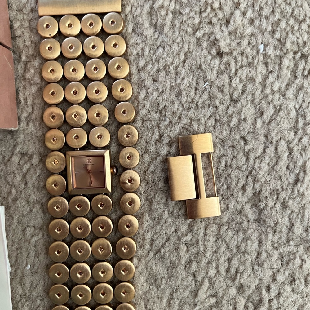 Jlo matte gold watch